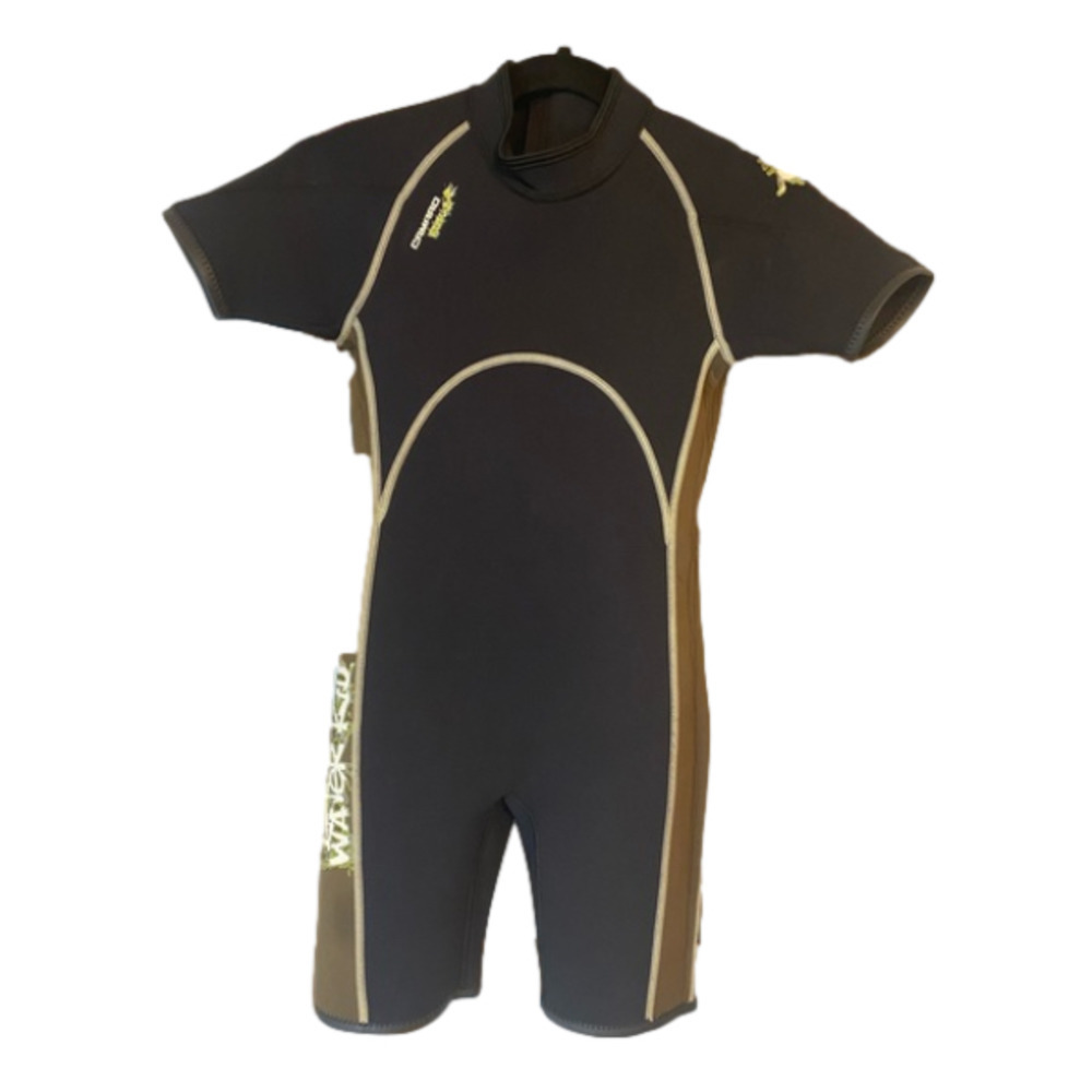 Kids Swim Wetsuit in Black and Tan
